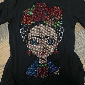 Frida Bedazzled Women's Top